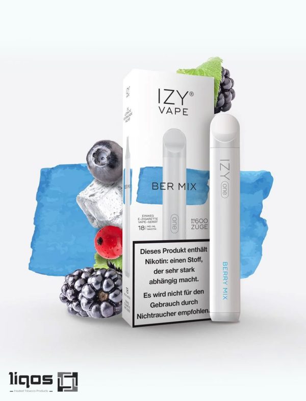 پاد یک بار مصرف 600 پاف ایزی بری میکس IZY-vape-berry mix