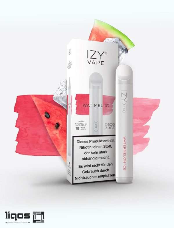 پاد یک بار مصرف 600 پاف ایزی هندوانه یخ IZY-IZY-vape-water-melon-ice