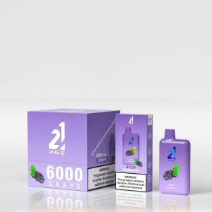 پاد یک بار مصرف 6000 پاف 21ایجPod-6000-puff-21Age-grape