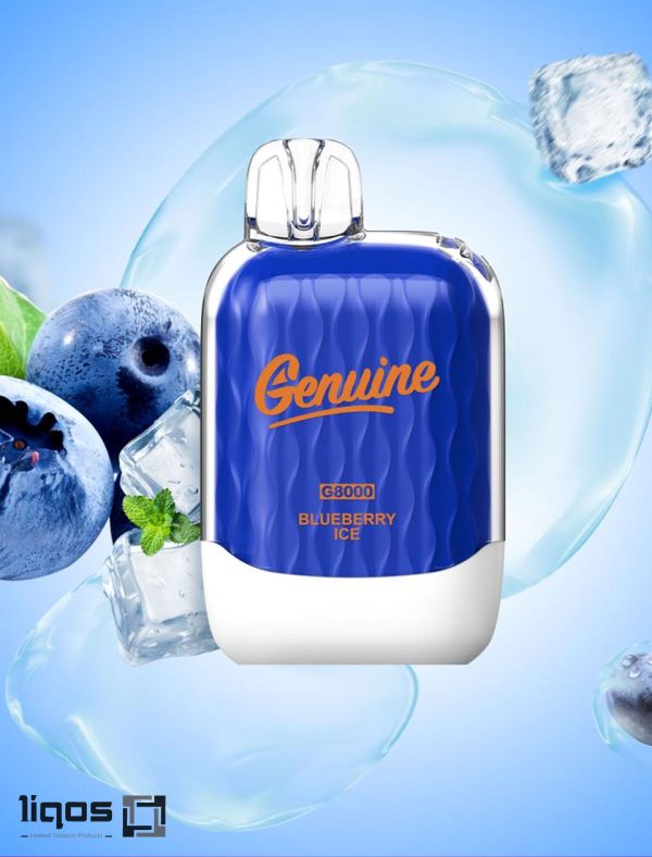 پاد یک بار مصرف 8000 پاف جنیونPod-8000-puff-Genuine-Bluberry-Ice